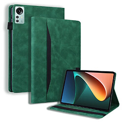 Etui en PU anti-rayures, fermeture élastique avec support pour votre Xiaomi Pad 5 Pro 12.4 (2022) - vert