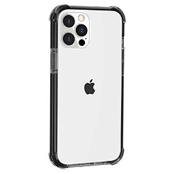 Coque en acrylique transparent épaissi aux quatre coins clair, antichoc noir pour votre Apple iPhone 13 Pro 6.1 pouces