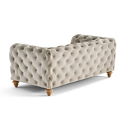 Avis Lisa Design Walter - canapé 2 places chesterfield en velours - pieds bois