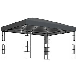 Maison Chic Tonnelle | Pergola avec guirlande lumineuse à LED 3x4 m Anthracite -GKD47115