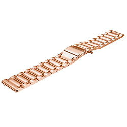 Avis Bracelet en métal 22mm trois perles avec boucle déployante or rose pour votre Huawei Watch GT/Honor Watch Magic