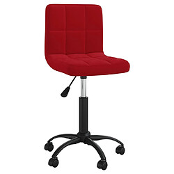 vidaXL Chaise pivotante de salle à manger Rouge bordeaux Velours