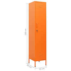 vidaXL Armoire à casiers Orange 35x46x180 cm Acier pas cher