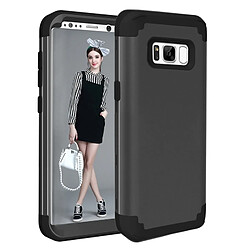 Wewoo Coque renforcée noir pour Samsung Galaxy S8 + / G9550 Dropproof 3 en 1 Pas d'écart dans le milieu Manchon en silicone téléphone mobile