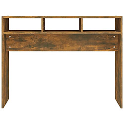 Maison Chic Table console | Meuble d'entrée | Table d'appoint Chêne fumé 105x30x80 cm Bois d'ingénierie -GKD28500 pas cher