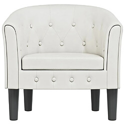 Avis Maison Chic Fauteuil relax,Chaise pour salon cabriolet blanc similicuir -MN11839