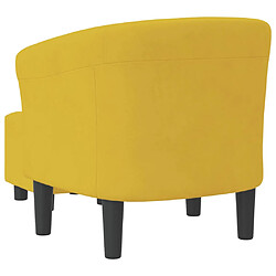 Acheter vidaXL Chaise cabriolet avec repose-pied jaune velours