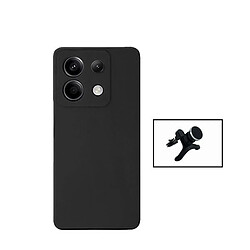 NIS Kit Support Magnétique + Couverture En Silicone Liquide Redmi Note 13 Pro 4G - Noir