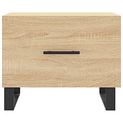 Maison Chic Table basse,Table Console Table d'appoint, Table pour salon Chêne sonoma 50x50x40 cm Bois d'ingénierie -MN15381 pas cher