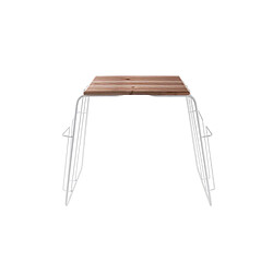 LEITMOTIV Table d'appoint range magazine design Wired - L. 46 x H. 41 cm - Blanc