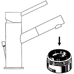 Sanitop-Wingenroth Mélangeur Buse avec 1filetage extérieur M18, 1pièce, laiton chromé, 193221