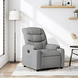 vidaXL Fauteuil inclinable Gris clair Tissu