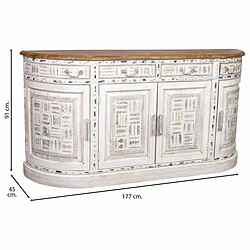 Avis Buffet Alexandra House Living Blanc Marron Laiton Bois de manguier 45 x 177 x 91 cm