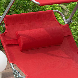 SoBuy OGS48-R Chaise Longue Bain de Soleil Transat de Relaxation Pliable et Réglable pas cher