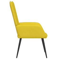 Avis vidaXL Chaise de relaxation Jaune moutarde Velours