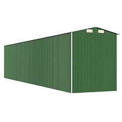 Acheter Helloshop26 Abri de jardin cabane cabanon maison de stockage remise extérieur hangar outils robuste 192 x 938 x 223 cm acier galvanisé vert 02_0022370