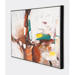 Pegane Tableau peinture à l'huile sur toile, peinte abstraite avec cadre en bois - Longueur 120 x Profondeur 4 x Hauteur 80 cm