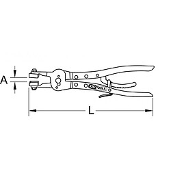 KS TOOLS 115.1166 Pince à collier de durites type MU2