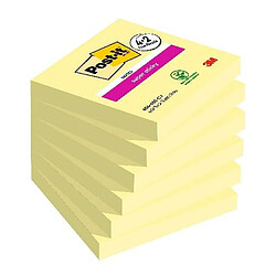 Notes Adhésives Post-it Super Sticky Jaune 76 x 76 mm 6 Pièces (24 Unités)