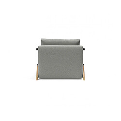 Acheter Inside 75 Fauteuil convertible lit 90 cm ILB 500 chêne laqué tissu Mahoga Dove Grey