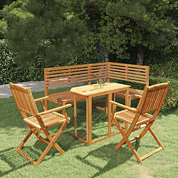 Maison Chic Mobilier de bistro et chaises de jardin 4 pcs Bois d'acacia solide -GKD985426