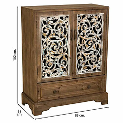 Acheter Armoire Alexandra House Living Marron Bois d'épicéa Bois MDF 38 x 102 x 83 cm