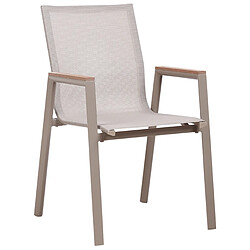 Acheter Beliani Chaise de jardin TIANO Métal Taupe