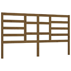 vidaXL Tête de lit Marron miel 186x4x104 cm Bois massif de pin