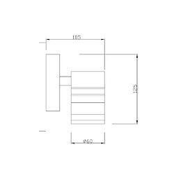 Appareil d'éclairage à LED GU10 en acier à faisceau unique éclairage mural entrée terrasse balcon IP44 230V UNIQUE