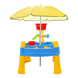 SUNNY Aqua Explorer | Table sable et eau avec Accessoires et Parasol Réglable| Jeu d'eau pour plusieurs Enfants | Facile à Construire, Ranger et Nettoyer | Jeux d'Eau Extérieur et Intérieur