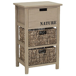 Aubry Gaspard Commode en bois et maïs " Nature" 3 tiroirs.