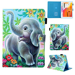 Etui en PU avec porte-carte l'éléphant pour votre Apple iPad 10.2 (2019)/Air 10.5 pouces (2019)/Pro 10.5 pouces (2017)