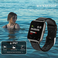 Chrono Montre Connectée Femmes Homme,Chronus Montre Connectée Etanche IP67, Smartwatch Sport GPS Cardio Fitness Tracker d'Activité Podometre Calories pour Android IOS(noir) pas cher