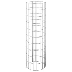 vidaXL Poteau à gabion circulaire Acier galvanisé Ø30x100 cm