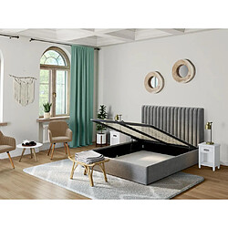 Acheter Vente-Unique Chaise avec accoudoirs en velours et métal effet bois - Beige - ELEANA