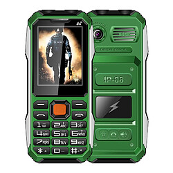 Yonis Téléphone Incassable Double Sim Téléphone Incassable Fm Bluethooth Double Sim 2.4 Pouces Vert YONIS