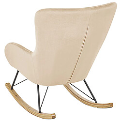 Acheter Beliani Fauteuil à bascule ELLAN Velours Beige