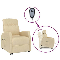 vidaXL Fauteuil Crème Tissu