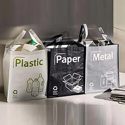 Shop Story SHOP-STORY - RECYCLING BAGS : Lot de 3 Sacs de Recyclage Écologique Capacité 50 Litres pas cher