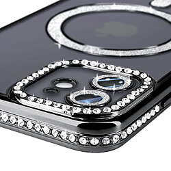 Avis Avizar Coque Diamant pour iPhone 12 Protection MagSafe Contour Strass Noir