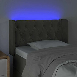 Acheter Maison Chic Tête de lit scandinave à LED,meuble de chambre Gris foncé 83x16x78/88 cm Velours -MN18376