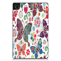 Etui en PU impression de motifs avec support tripliure et porte-stylo papillon coloré pour votre Lenovo Tab M10 HD Gen 2 TB-X306