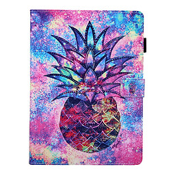 Acheter Etui en PU impression de modèle avec support et porte-cartes ananas pour votre Apple iPad 10.2 (2019)