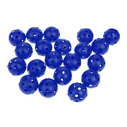 20 pièces de boules de golf en plastique perforées Perforated Practice Training Ball Blue