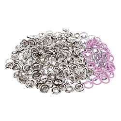 50 Ensembles Creux Cinq Griffes De Bouton Bouton Fourche Boutons-pression Attaches En Fer Rose