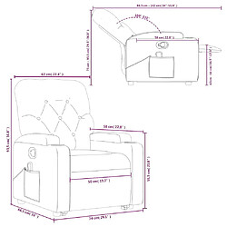 vidaXL Fauteuil inclinable de massage Gris Similicuir pas cher