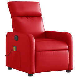 Avis Maison Chic Fauteuil Relax pour salon, Fauteuil de massage inclinable électrique rouge similicuir -GKD45780