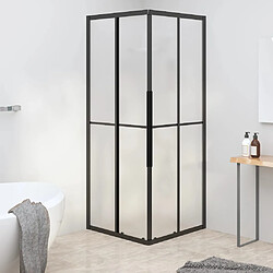 vidaXL Cabine de douche ESG dépoli 80x80x180 cm Noir