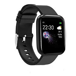 Universal Montre intelligente en silicone de sport pour femmes et hommes pour IOS traqueur de fitness étanche Bluetooth horloge intelligente électronique | Smartwatch (noir)