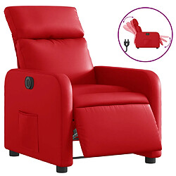 vidaXL Fauteuil inclinable électrique Rouge Similicuir